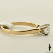 14K Yellow Gold SI2 Diamond (0.57 CT.) Solitaire Engagement Ring