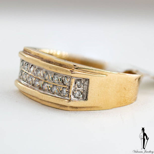 0.30 CT. (SI1-SI2) Diamond Ring in 10K Yellow and White Gold