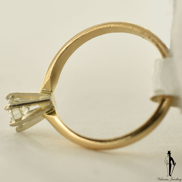 14K Yellow Gold SI2 Diamond (0.40 CT.) Solitaire Engagement Ring
