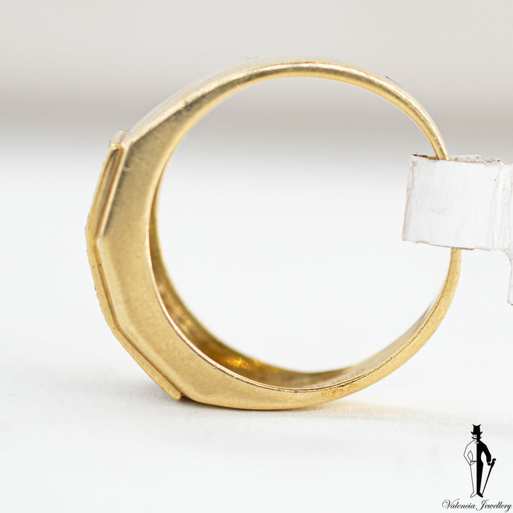 0.46 CT. (VS-SI) Diamond Gentlemen Ring in 10K Yellow and White Gold