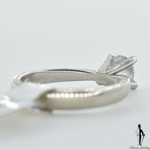14K White Gold I1 Diamond (0.65 CT.) Solitaire Engagement Ring