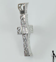 7.0 CT (VS-SI) Diamond Cross Pendant in 10K White Gold