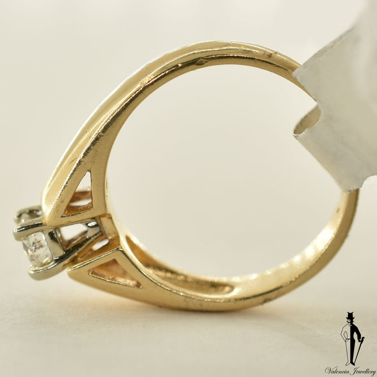 14K Yellow Gold I1 Diamond (0.37 CT.) Solitaire Engagement Ring