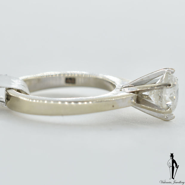 14K White Gold I1 Diamond (1.50 CT.) Solitaire Engagement Ring