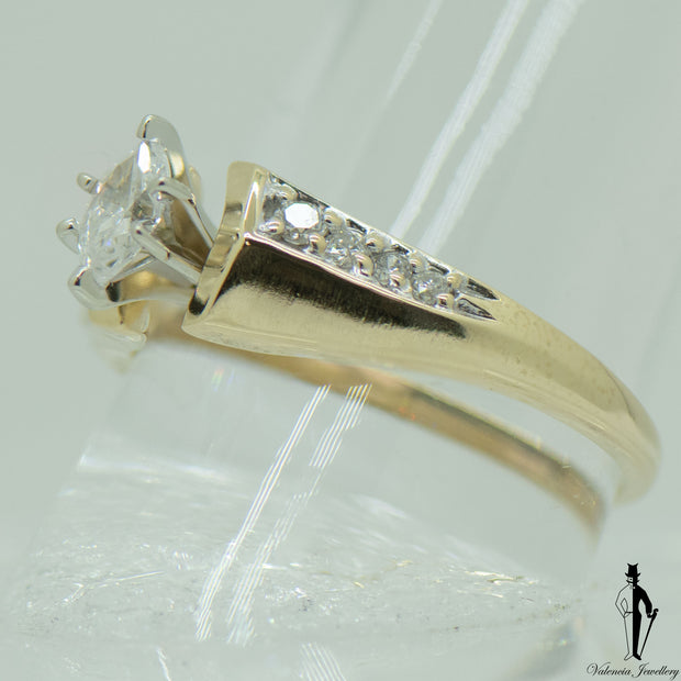 0.48 CT. (SI2-I1) Diamond Ring in 14K Yellow and White Gold