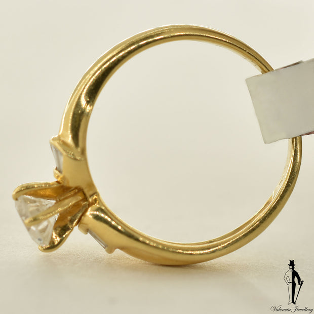 14K Yellow Gold SI2 Diamond (0.48 CT.) Channel Setting Engagement Ring