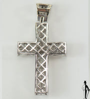 7.0 CT (VS-SI) Diamond Cross Pendant in 10K White Gold