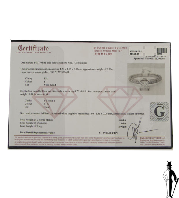 1.0 CT. (VS-SI1) Diamond Engagement Ring in 14K White Gold