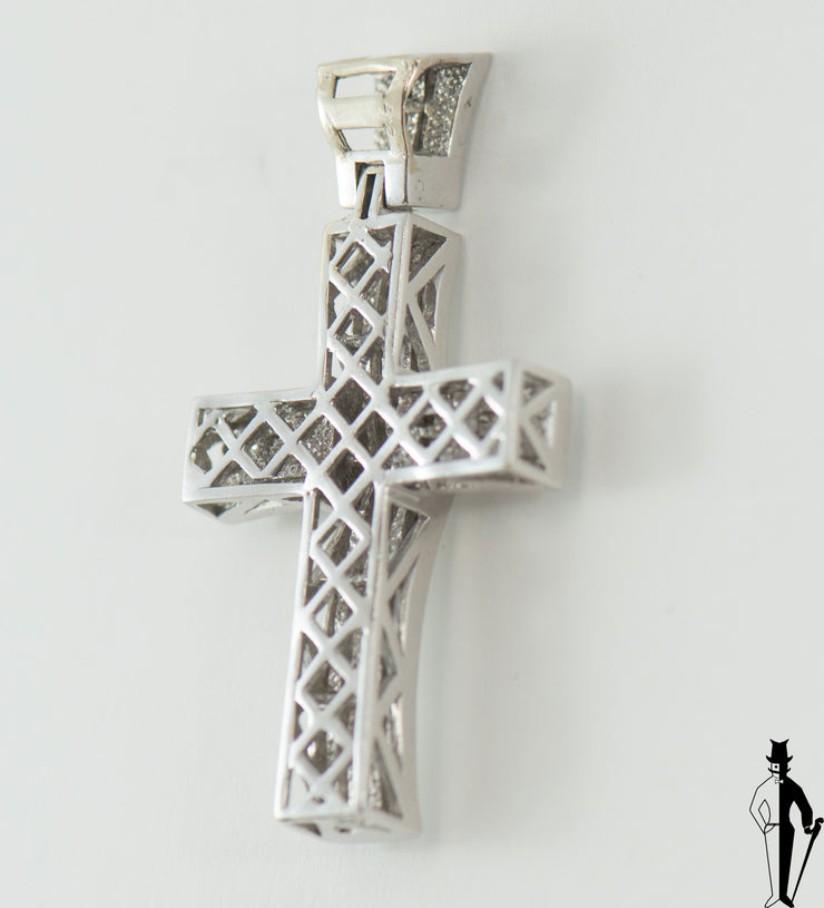 7.0 CT (VS-SI) Diamond Cross Pendant in 10K White Gold