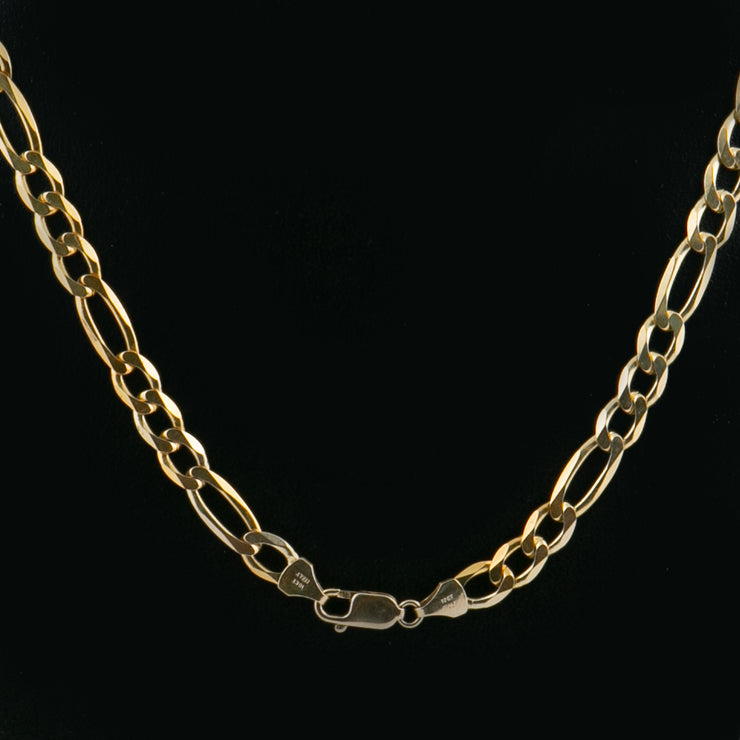 24" 10K Yellow Gold Figaro Chain