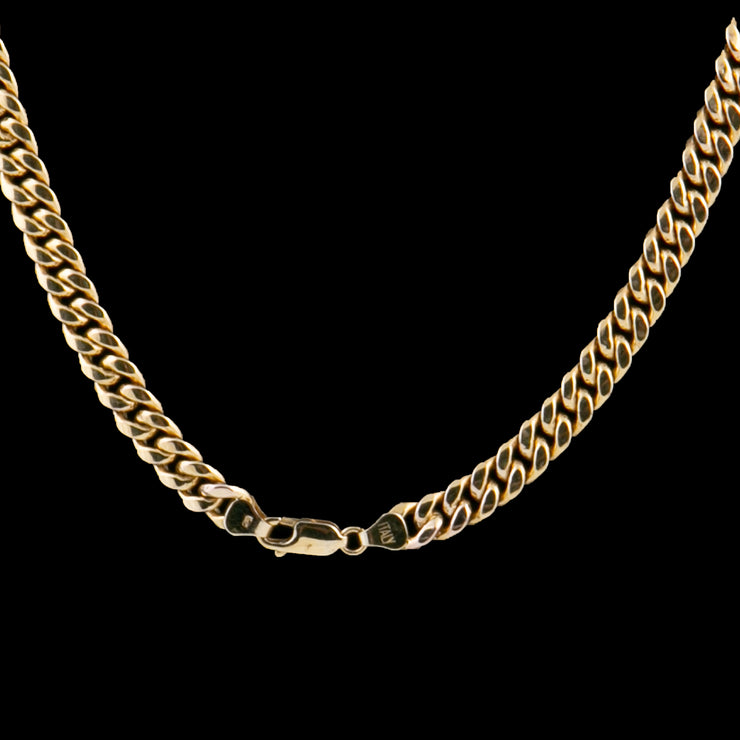 24" 10K Yellow Gold Cuban Link Chain