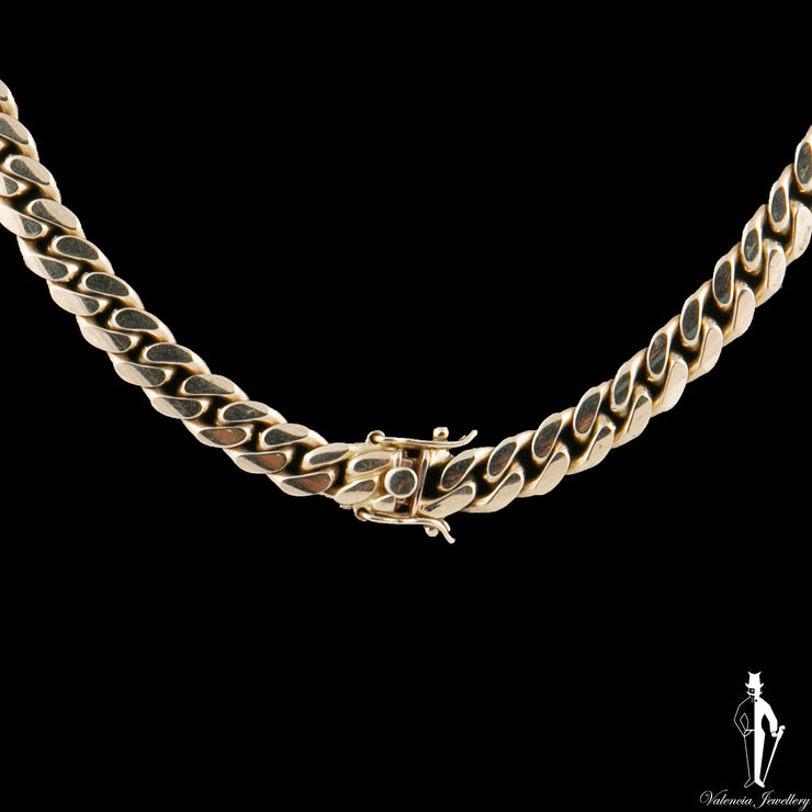 24 Inch 10K Yellow Gold Cuban Link Chain