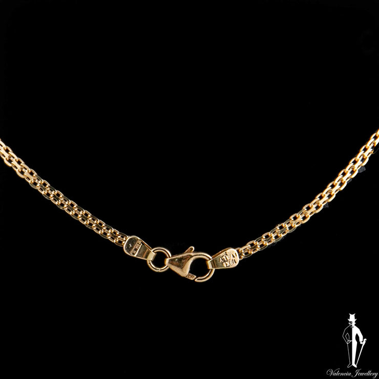 16 Inch 18K Yellow Gold Fancy Link Chain