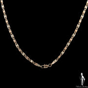 18 Inch 10K Yellow/White Gold Fancy Link