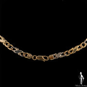 24 Inch 18K Two Tone Fancy Figaro Chain