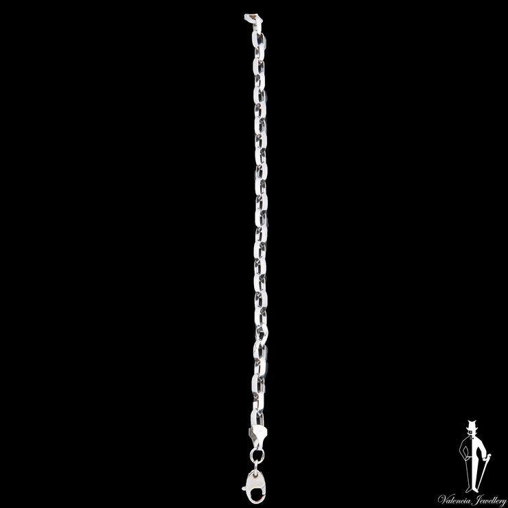 8 Inch 14K White Gold Rolo Link Bracelet