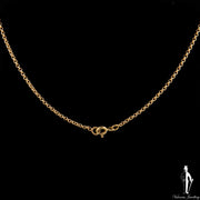 18 Inch 18K Yellow Gold Cable Link Chain