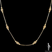 18 Inch 14K Yellow Gold Fancy Link Chain