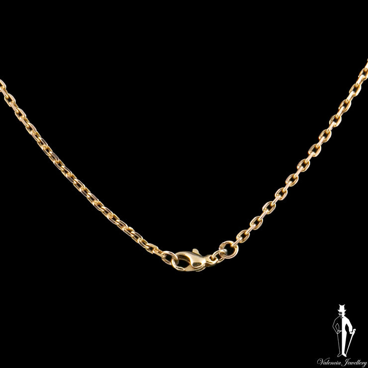 25 Inch 14K Yellow Gold Rollo Link Chain