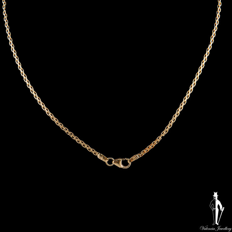 16 Inch 18K Yellow Gold Fancy Link Chain