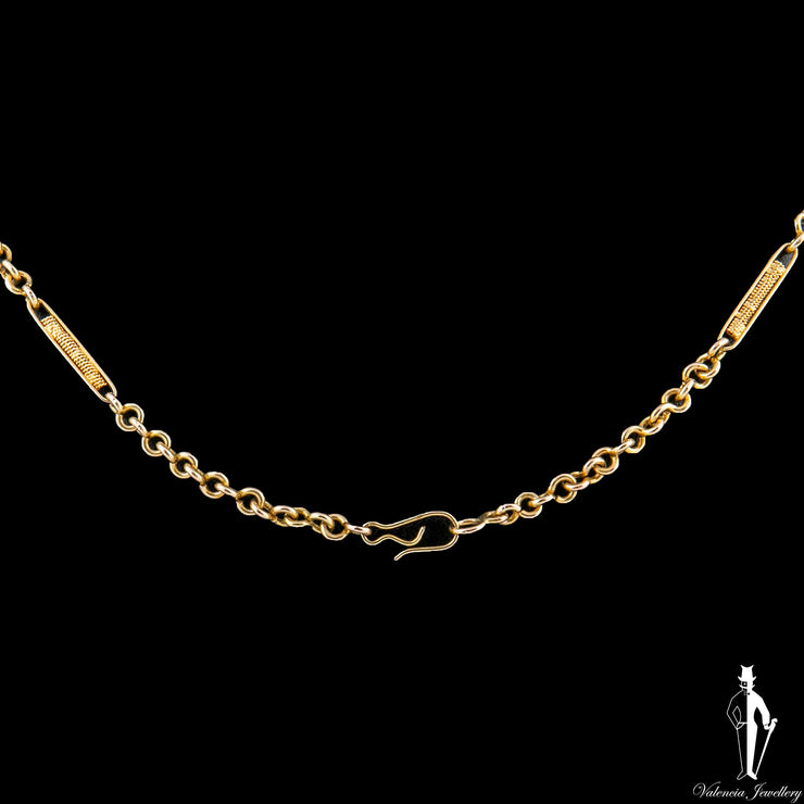 23 Inch 14K Yellow Gold Fancy Link Chain