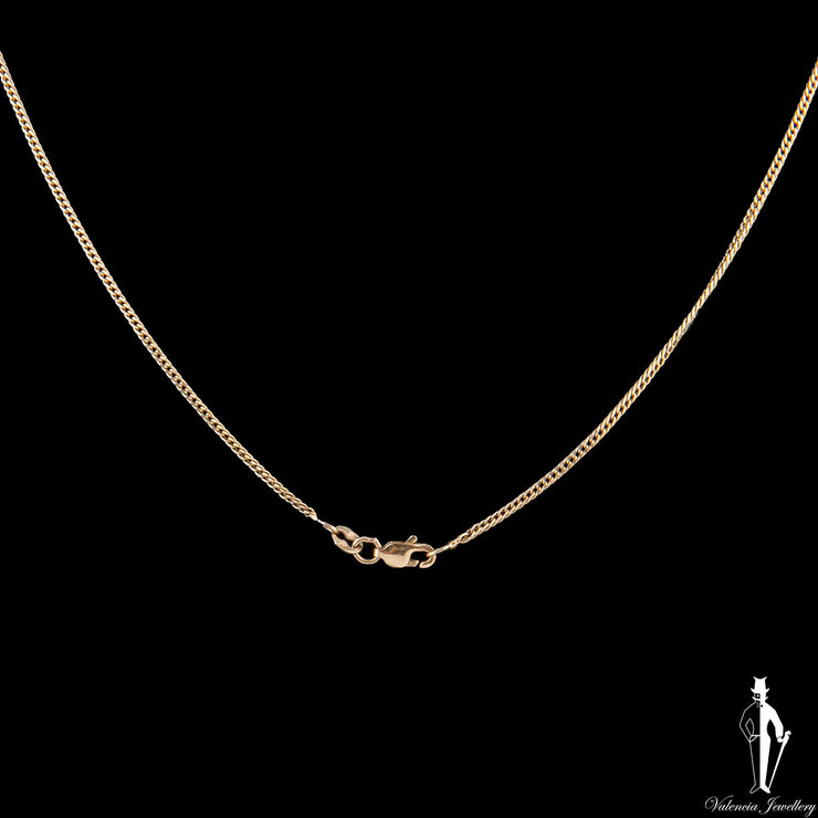 26 Inch 14K Yellow Gold Curb Link Chain