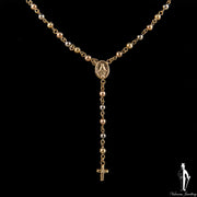 24 Inch 18K Yellow and White Gold Rosary