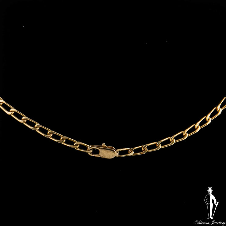 24 Inch 18K Yellow Gold Fancy Link Chain