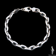 8 Inch 14K White Gold Rolo Link Bracelet