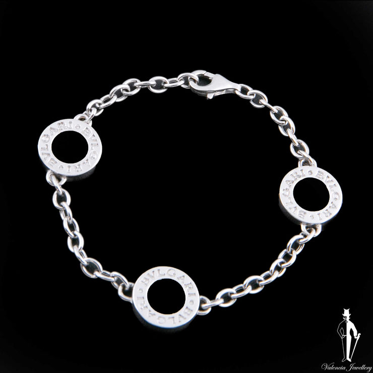 7.5 Inch 18K White Gold Custom Bracelet