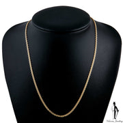 16 Inch 18K Yellow Gold Fancy Link Chain