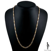 24 Inch 18K Two Tone Fancy Figaro Chain