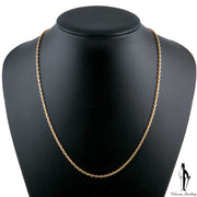 25 Inch 14K Yellow Gold Rollo Link Chain