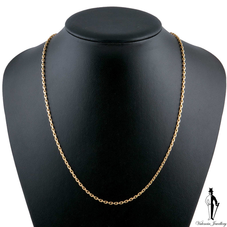 25 Inch 14K Yellow Gold Rollo Link Chain