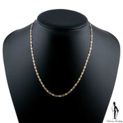 18 Inch 10K Yellow/White Gold Fancy Link