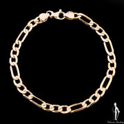 8 Inch 18K Yellow Gold Figaro Bracelet