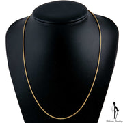 18 Inch 18K Yellow Gold Wheat Link Chain