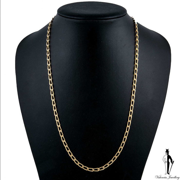 24 Inch 18K Yellow Gold Fancy Link Chain