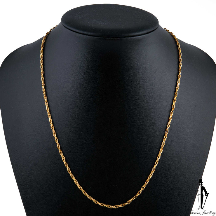 22 Inch 18K Yellow Gold Fancy Link Chain