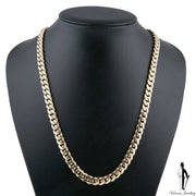 24 Inch 10K Yellow Gold Cuban Link Chain