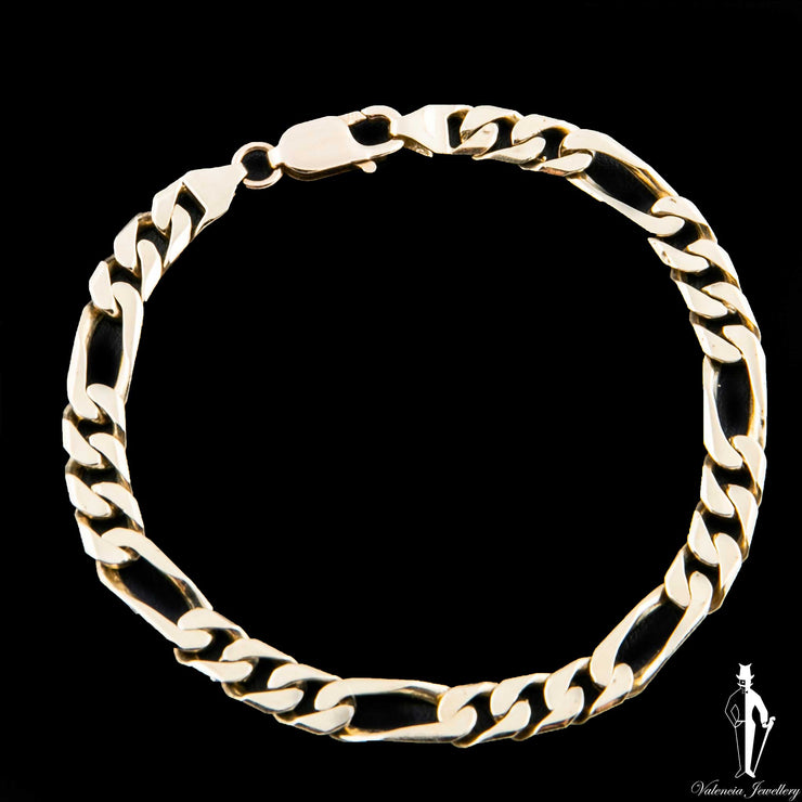 8.5 Inch 14K Yellow Gold Figaro Bracelet