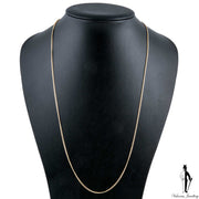 26 Inch 14K Yellow Gold Curb Link Chain