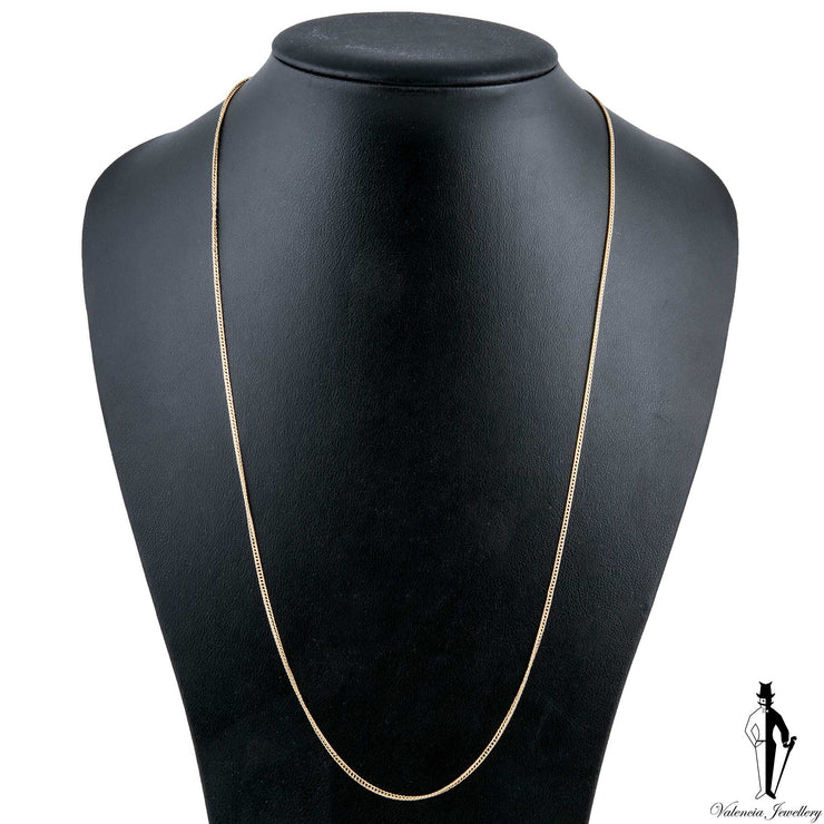 26 Inch 14K Yellow Gold Curb Link Chain