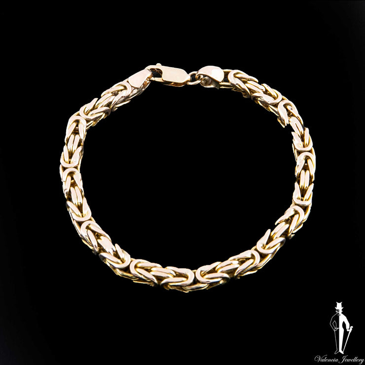 8 Inch 10K Yellow Gold Byzantine Bracelet