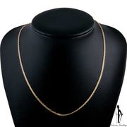 16 Inch 18K Yellow Gold Fancy Link Chain