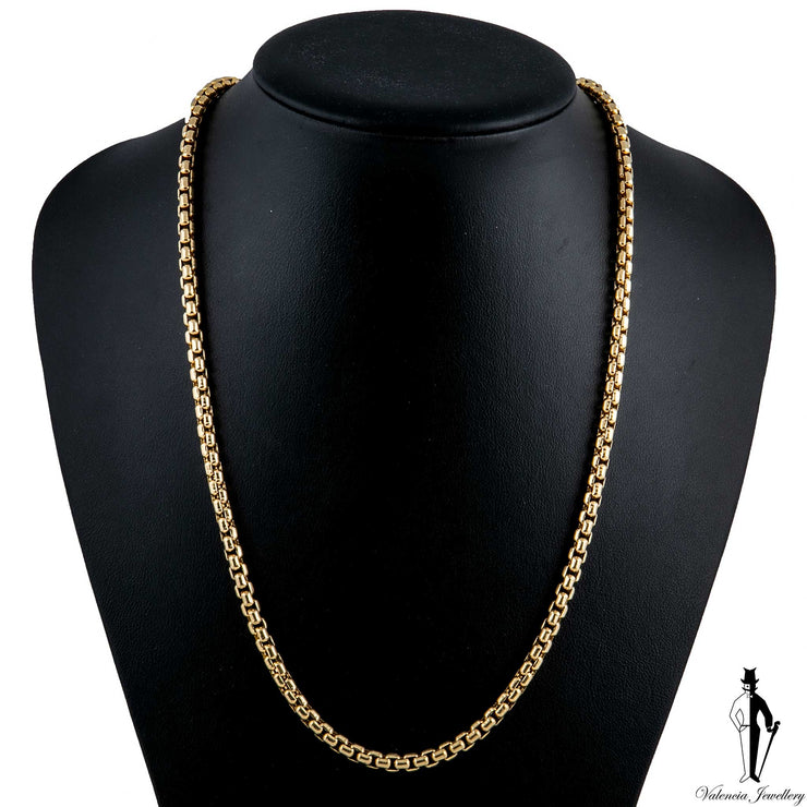 24 Inch 18K Yellow Gold Rollo Link Chain