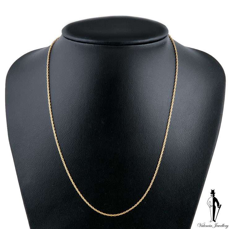 16 Inch 14K Yellow Gold Rope Chain