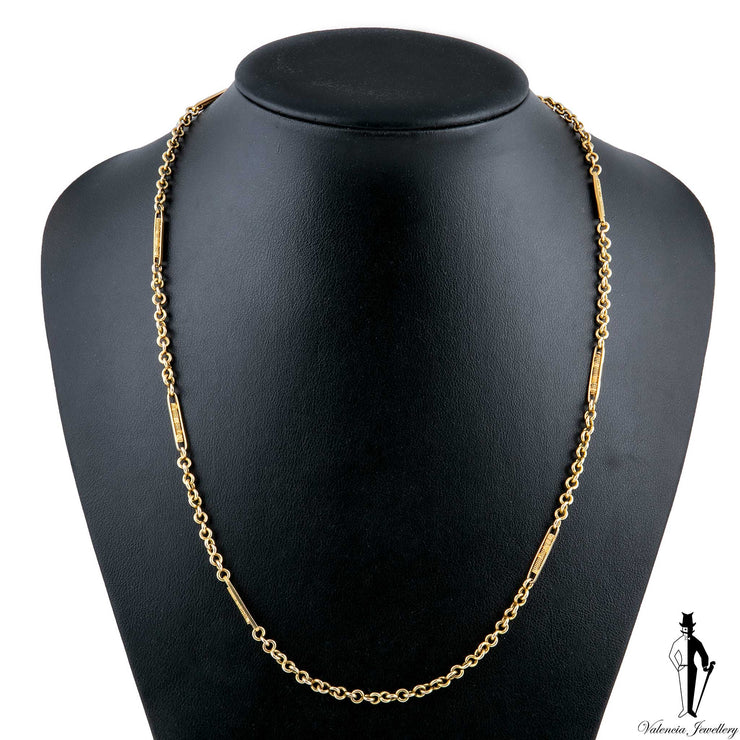 23 Inch 14K Yellow Gold Fancy Link Chain