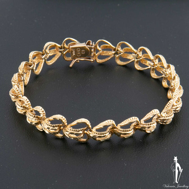 7 Inch 14K Yellow Gold Fancy Link Bracelet – Valencia Jewellery