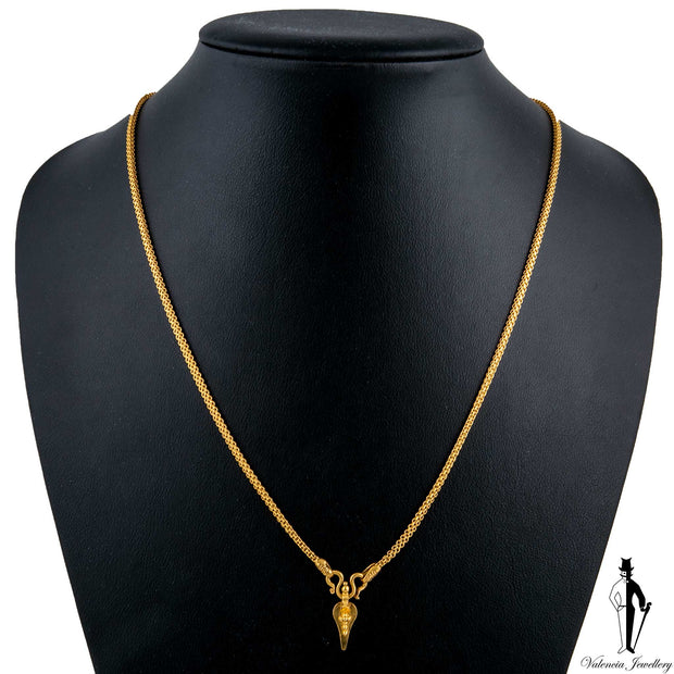 22 Inch 22K Yellow Gold Fancy Link Chain